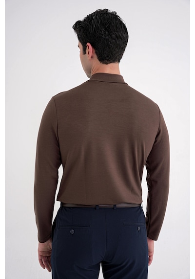 Efor Ts 894 T-shırt Slim Kakao Casual Kakao