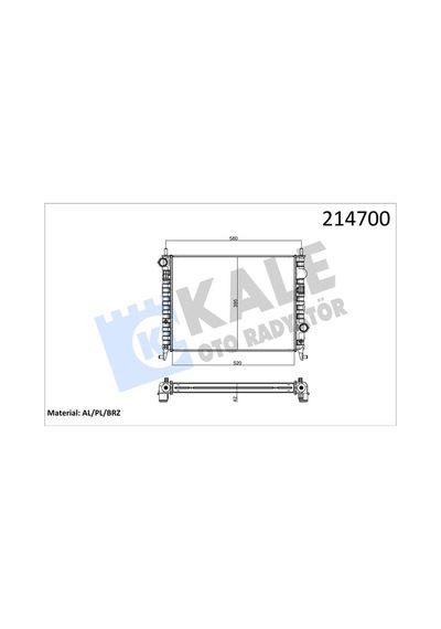 Depomıx Radyatör Albea 1.3 Jtd-palıo Ym-strada 06 Ac 520x395x42 2 Sıra Alb Sistem