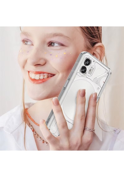 Caseonn Nothing Phone 2 Kılıf Kamera Korumalı Darbe Emici Şeffaf Arka Kapak Tam Şeffaf