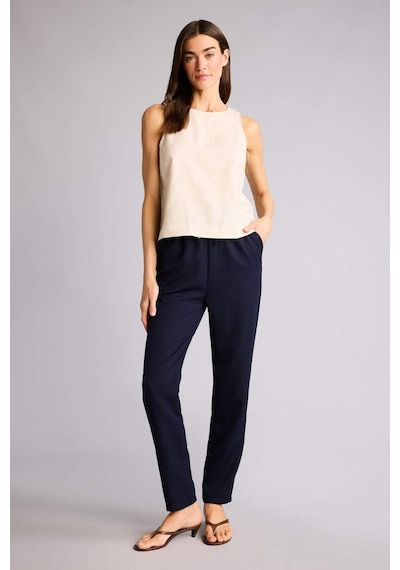 Defacto Slım Fıt Yüksek Bel Jogger Paça Pantolon H8464ax26smnv71 Lacivert-nv71