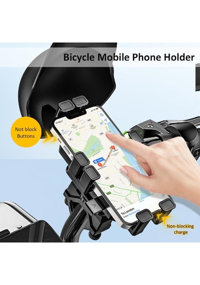 Mt32 Motor Motosiklet Bisiklet Telefon Tutucu Yağmur Güneş Koruyu Siyah