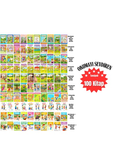 1.sınıflar İçin Tavsiyeli Okumayı Hızlandıran Sevdiren 100 Kitap