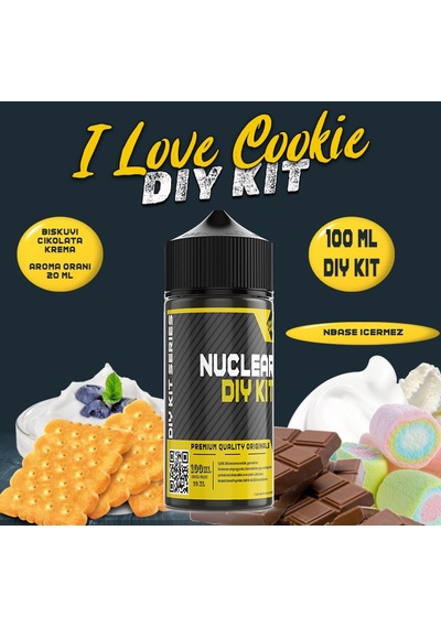 Nuclear 100 Ml Dıy Kit İ Love Cookie Gıda Aroma 20 Ml Aroma İçerir