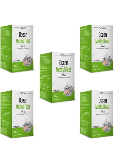 Orzax Ocean Methyl Folat 400 Mcg 30 Tablet X 5 Adet