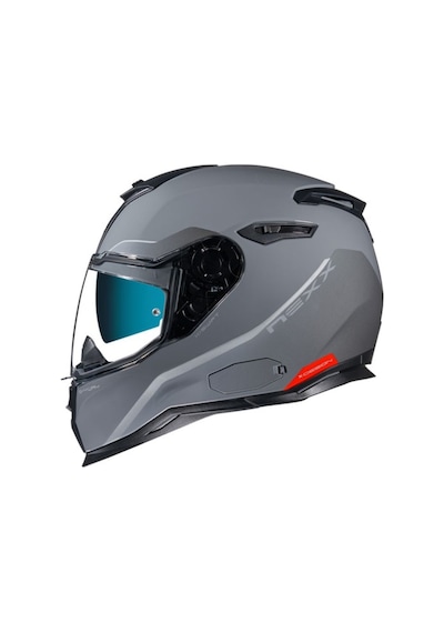 Nexx SX.100 Skyway Kask Gri-Kırmızı