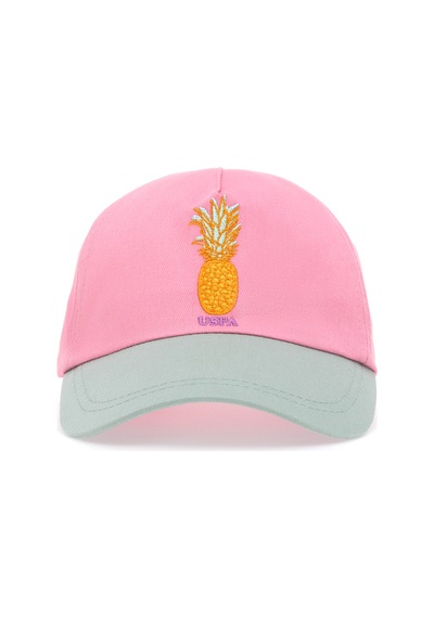 U.S. Polo Assn. Kız Çocuk Pembe Ananas Nakışlı Şapka 50312314-VR041
