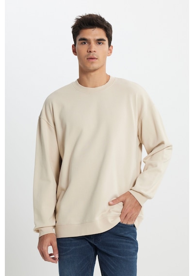 Lee Loose Fit Rahat Kesim Bisiklet Yaka %100 Pamuk Bej Sweatshirt L241744614 Bej