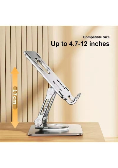 Redmi Pad Pro 12.1'' Uyumlu 360 Derece Dönebilen Katlanabilir Metal Stand