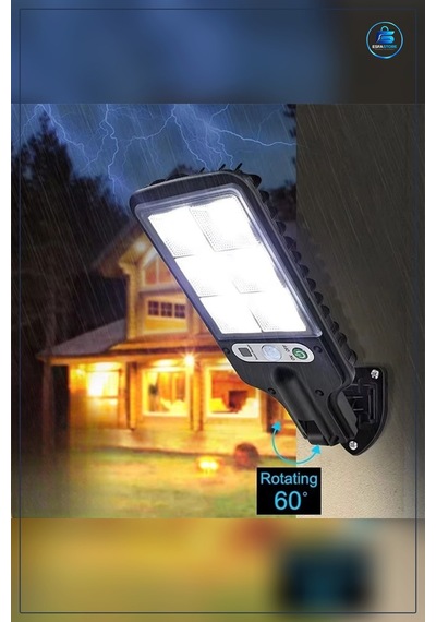 Güneş Enerjisi İle Şarj Olan Kumandalı Solar Duvar Led Aydınlatma