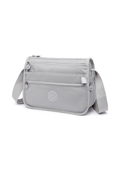 Smart Bags 1128 Krınkle Kumaş Postacı Çantası (Açık Gri) Açık Gri