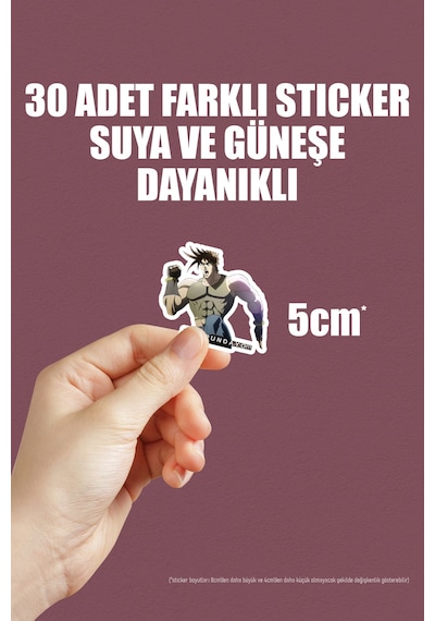 Jojo No Kimyou Na Bouken Part1 Part2 Anime Telefon Laptop Yapışkanlı Folyo Sticker Paketi 30 Adet Çok Renkli