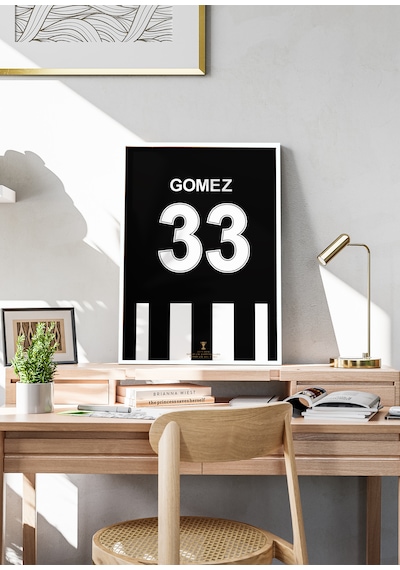 M.gomez 33 Poster Tablo Beyaz Çerçeveli