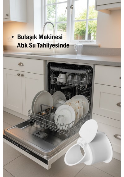 Muffmatik Silikon Çekvalf Gider Tıkacı Koku Böcek Önleyici Evye Makine Kapak 8 cm