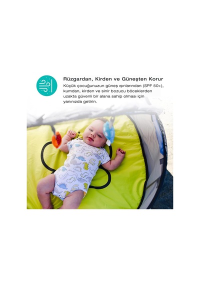 Bblüv Nidö Mini 2'si 1 Arada Seyahat ve Oyun Çadırı Gri Gri
