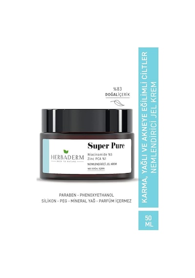 Herbaderm Super Pure Nemlendirici Jel Krem 50 ML