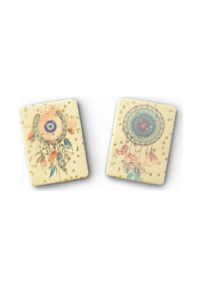 Hedea Kadın İkili Cep Aynası Dikdörtgen Dream Catcher Çok Renkli