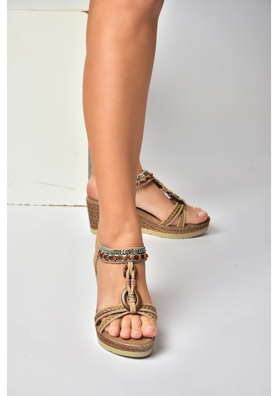 Fox Shoes Y274522209 Ten Dolgu Tabanlı Kadın Sandalet