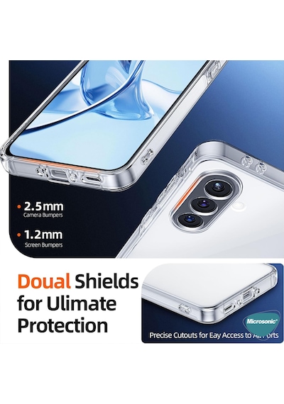 Microsonic Samsung Galaxy Uyumlu S25 Fe Kılıf Transparent Soft Şeffaf -
