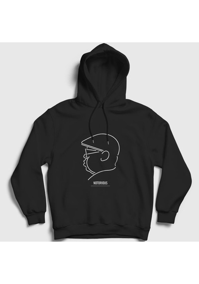 Presmono Unisex Neon The Notorious Bıg Kapüşonlu Sweatshirt Siyah
