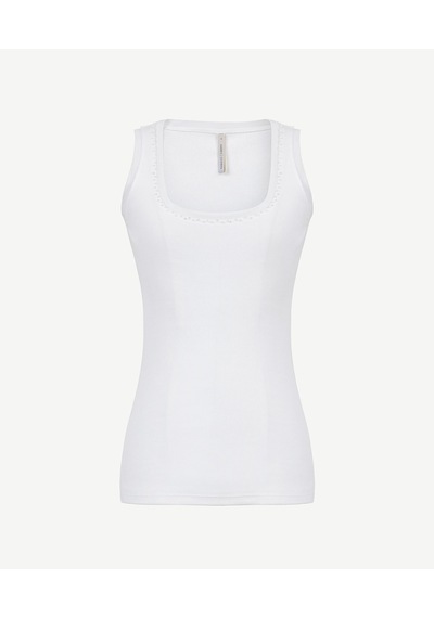 Yargıcı Regular Kare Yaka Kolsuz T-shirt 26kkts9024x 002 Beyaz
