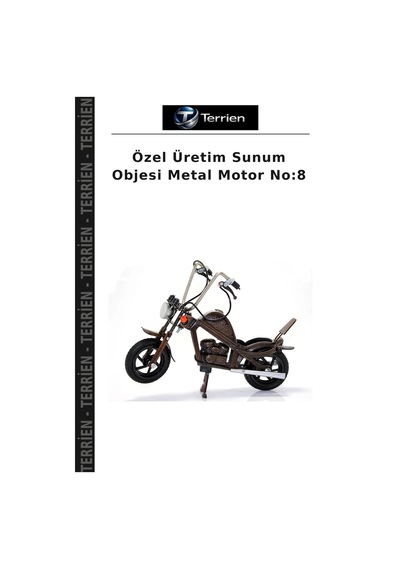 Özel Üretim Sunum Objesi Metal Motor No:8