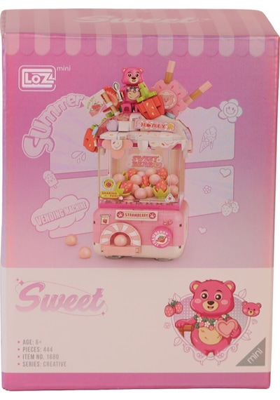 Lz1680 Loz Sevimli Gashapon Makineleri Pembe Block Oyuncak 428 Parça