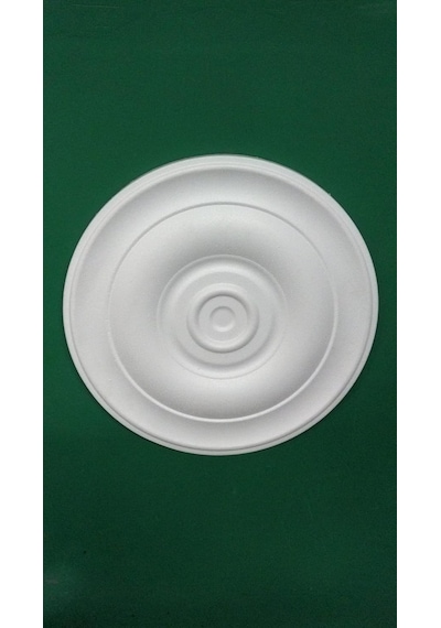 Pakpiyer Dekor Göbek Kartonpiyer Stropiyer Tavan Lamba Göbeği - Düz 39 Cm Küçük Düz L. Göbeği 39x39x3