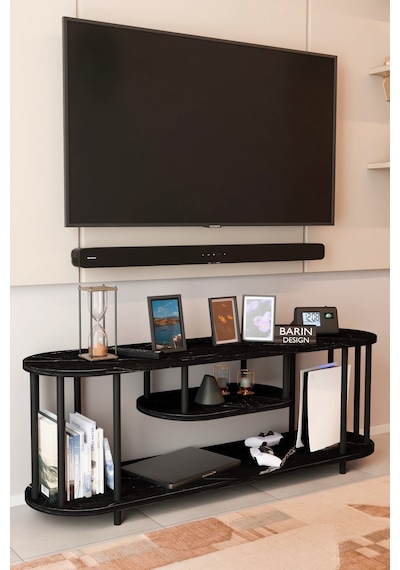 Modern Tv Ünitesi Ahşap Raflı 2 Katlı Televizyon Sehpası Minimalist,dayanıklı, Fonksiyonel Tv Standı Siyah Mermer Modern Tv Ünitesi Ahşap Raflı 2 Katlı Televizyon Sehpası Minimalist,dayanıklı, Fonksiyonel Tv Standı Siyah Mermer