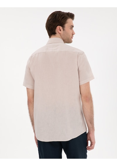 Pierre Cardin Erkek Bej Gömlek Kısa Kollu 50303418-vr011 Bej