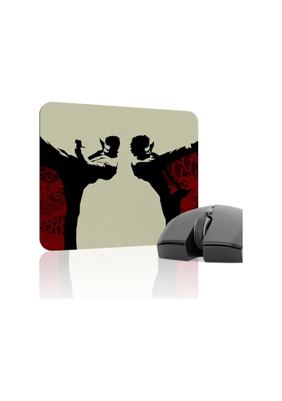 Yakuza Kaymaz Dikişli Kauçuk Oyuncu Mousepad V1 - 22x18 Gaming Mouse Pad Fare Altlığı