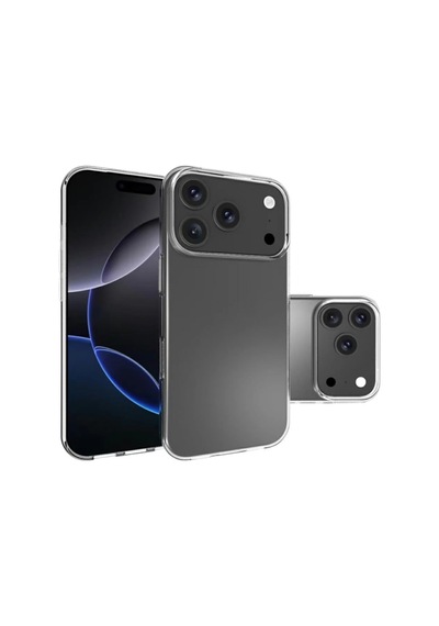 Apple Uyumlu  iPhone 17 Pro Max Lüx Şeffaf Silikon - Şeffaf