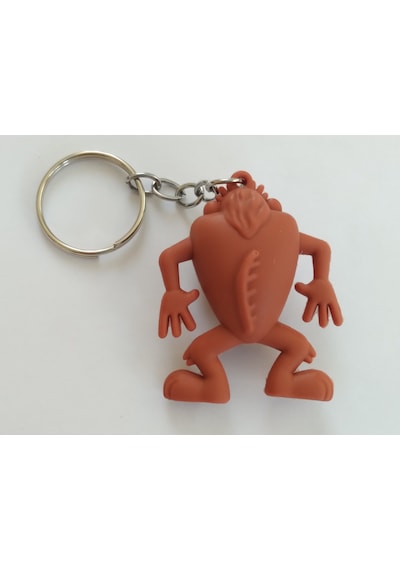 Tazmanya Anahtarlık 2 Adet Elastik - Tazmanya Maskot, Tazmanya Oto Anahtarlığı