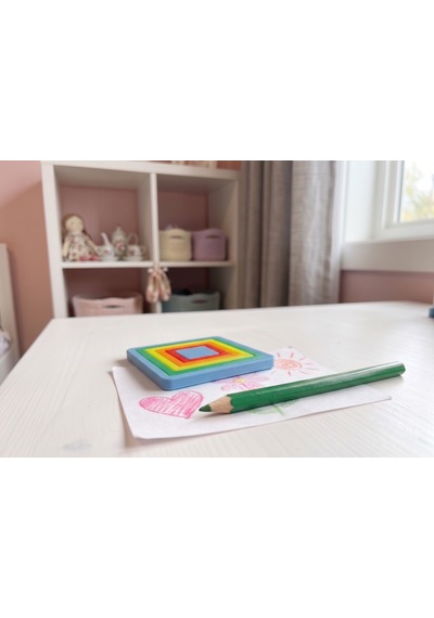 Montessori Eğitici Oyuncak Puzzle / Biyoplastik , İç İçe Geçmeli 0-3 Yaş - Eşleştirme Etkileşimi