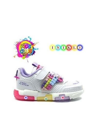 Cool Heros Çocuk Işıklı Cırt Bantlı Sneaker Spor Ayakkabı Lila Sedef