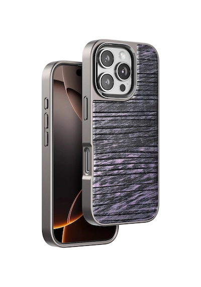 Apple Uyumlu iPhone 16 Pro Max Wave Kapak Derin Mor/