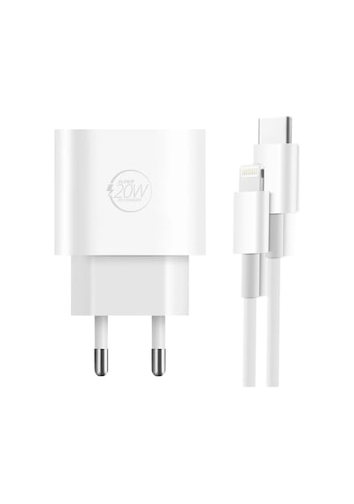 Powerway Rxs20 Hızlı 20 Watt Type C To Lightning Şarj Aleti + Kablo