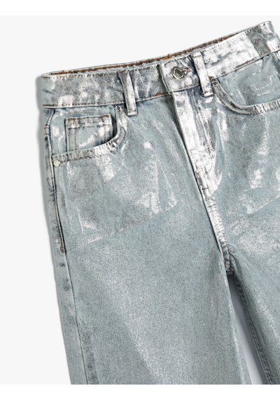 Koton Bol Paça Pamuklu Kot Pantolon - Wide Leg Jean Lıght Indıgo 4wkg40043ad Açık Mavi Koton Bol Paça Pamuklu Kot Pantolon - Wide Leg Jean Lıght Indıgo 4wkg40043ad Açık Mavi