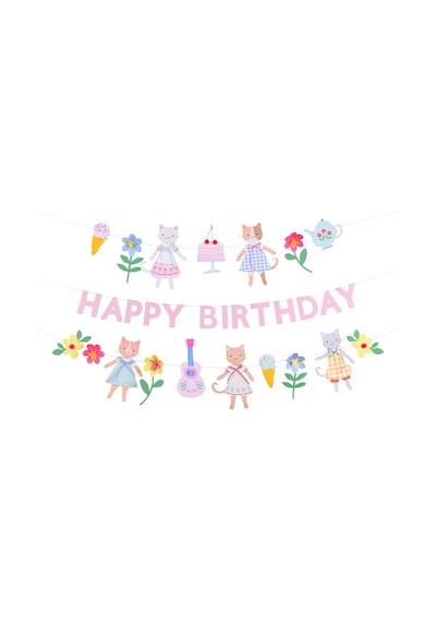 Meri Meri - Kitten Club Garland Set - Yavru Kedi Kulübü Asılan Süs Seti Tüm Yaşlar