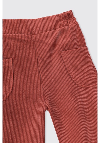 Panço Kız Çocuk Kiremit Pantolon 2521gk04031 Kahverengi