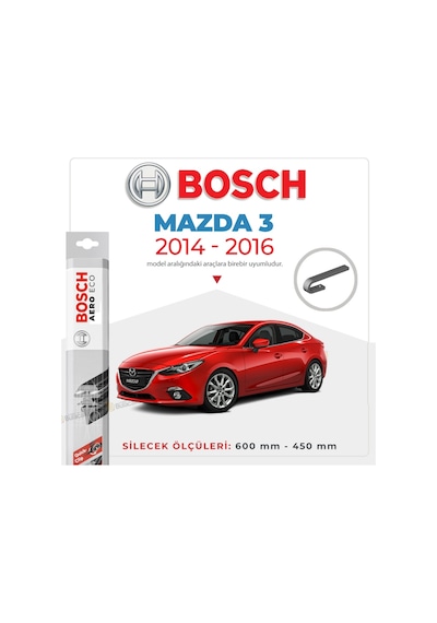 Mazda 3 Sedan Muz Silecek Takımı 2014-2016 Bosch Aeroeco