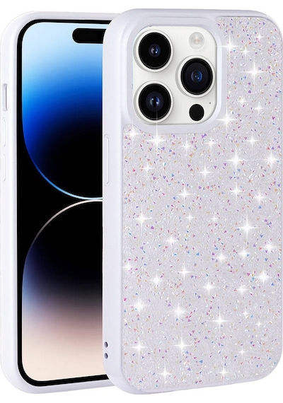 Apple Uyumlu iPhone 14 Pro Max Kılıf Parlak Taşlı Tasarım Pırlanta Kılıf