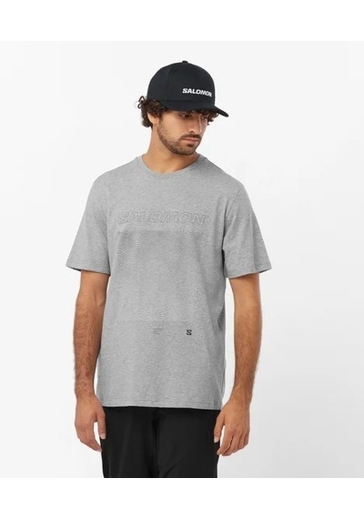 Salomon Graphıc Ss Tee M Heather Grey T-shırt Lc2219300 001