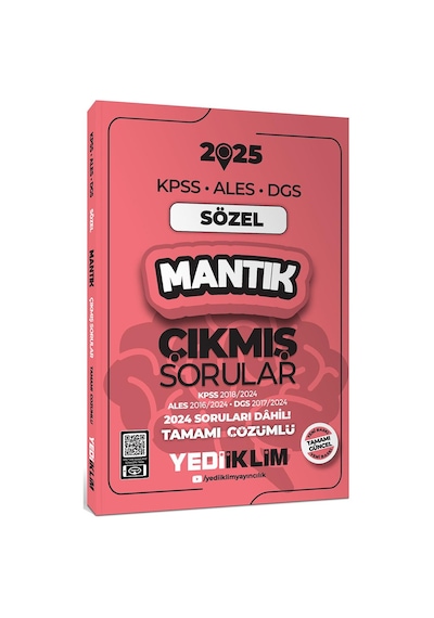 Yediiklim Yayınları 2025 Kpss Ales Dgs Sözel Mantık Çıkmış Sorular Ve Çözümleri