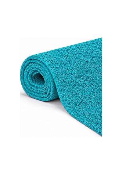 Hortumtech Kıvırcık Paspas Kir Tutucu Pvc Kapı Önü İç Dış Mekan Eko 12 Mm - Turkuaz 100 X 550 Cm