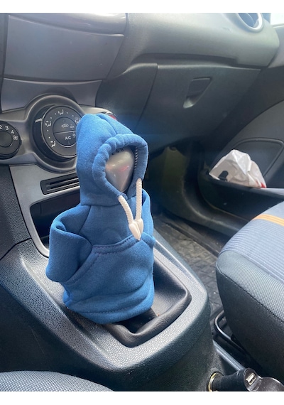 Vites Poları - Her Araca Uyumlu Vites Süsü Vites Hoodie Araç Aksesuarı Mavi