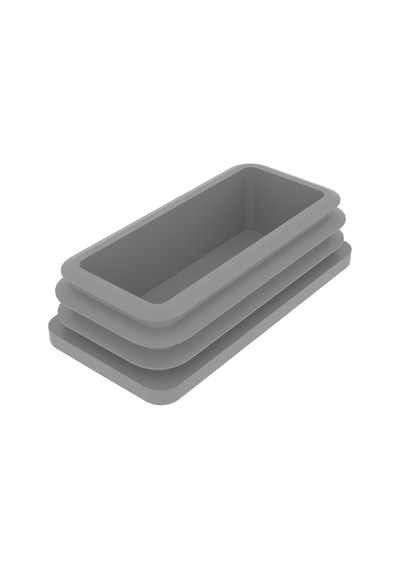 Cateksss 50x100 Mm Kademeli İç Profil Tapası Ral7016 - 46 Lı Paket Siyah