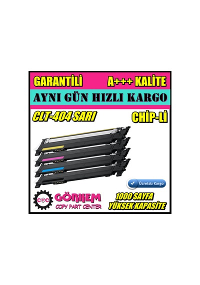 Samsung Uyumlu C430 / C480 / C480Fw / C432 / C482 Clt-Y404S Toner Sarı