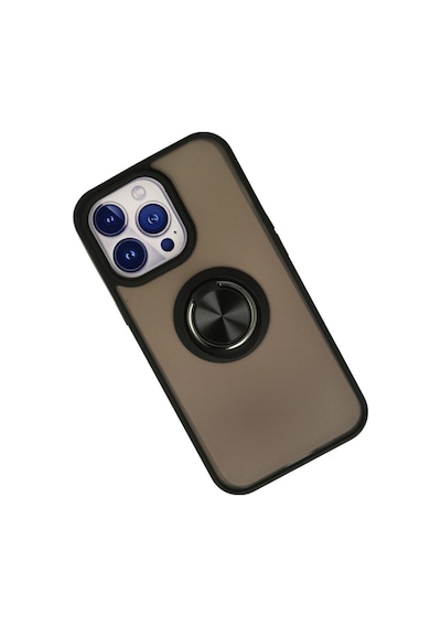 Apple Uyumlu   iPhone 13 Pro Kılıf Montreal Yüzüklü Silikon Kapak - Siyah