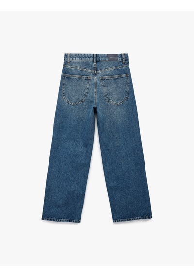 Koton Rahat Kalıp Pamuklu Geniş Paça Baggy Denim Pantolon - Baggy Jean Orta İndigo 6sal40102md İndigo Koton Rahat Kalıp Pamuklu Geniş Paça Baggy Denim Pantolon - Baggy Jean Orta İndigo 6sal40102md İndigo