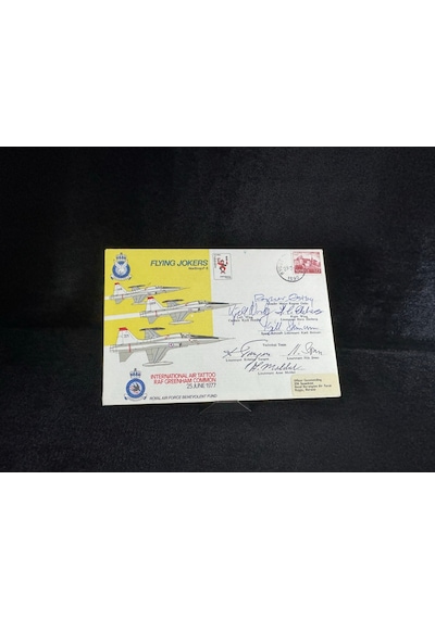 Royal Norwegian Air Force Norveç Kraliyet Hava Kuvvetleri 1977 Islak İmzalı Limited İlk Gün Zarfı